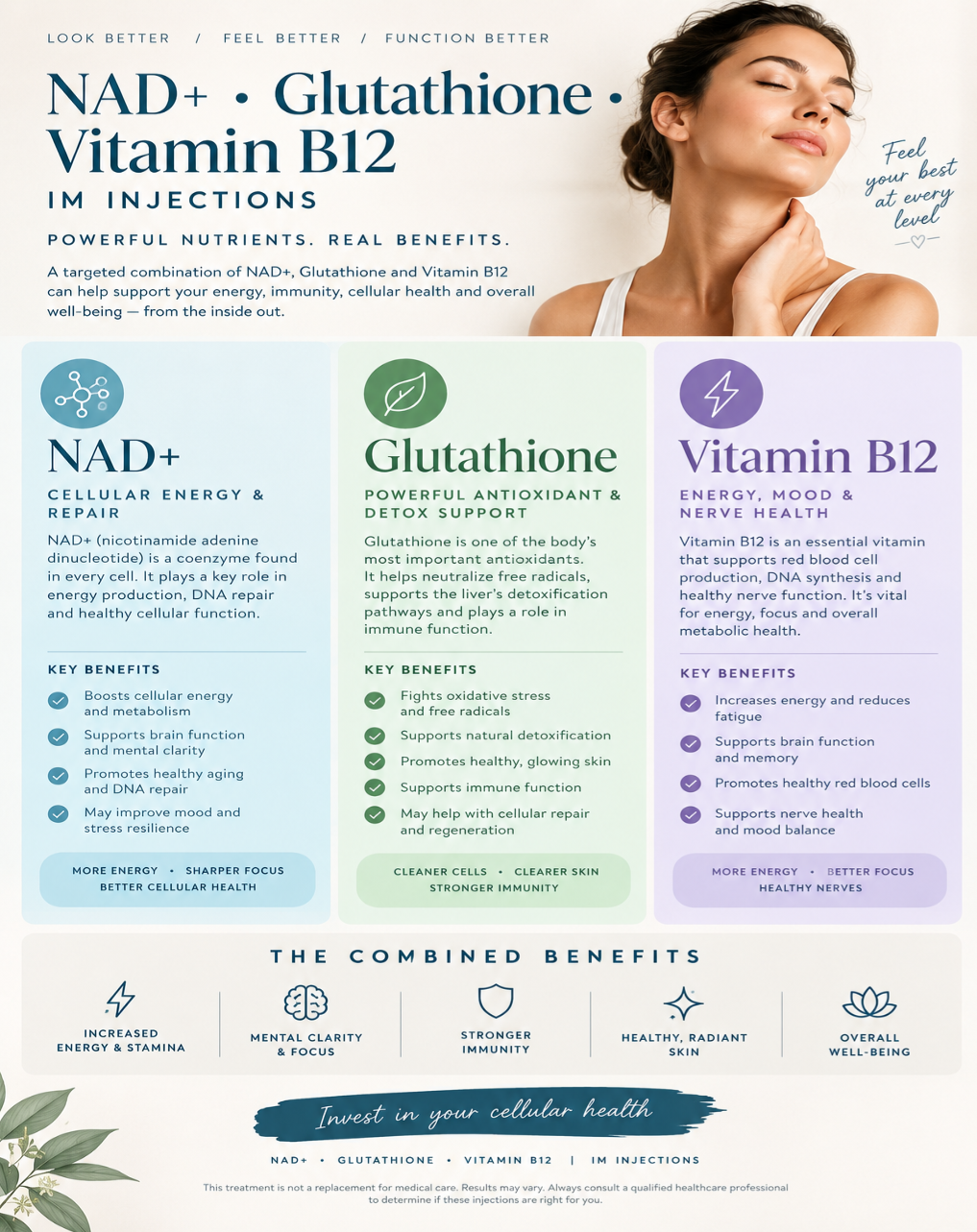 NAD+ & Vitamin b12 & glutathion