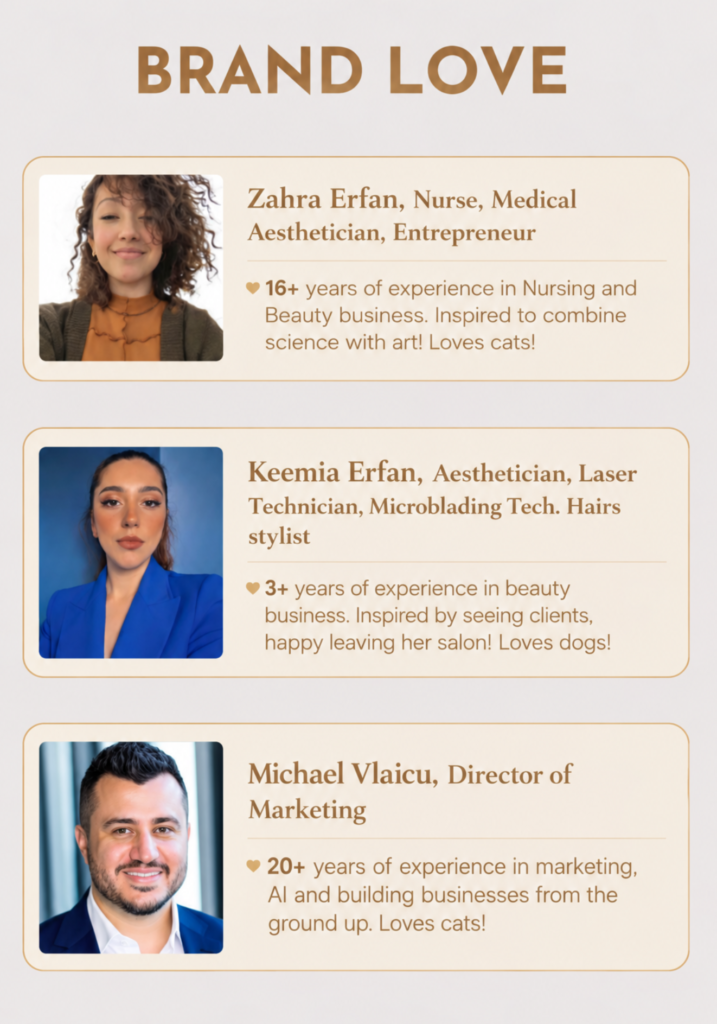 Zarha Erfan, Michael Vlaicu team at skin excellence medispa